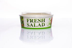Runde Kraft-Salatschalen mit Deckel