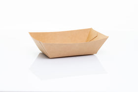 Foodtrays aus braunem Kraftpapier
