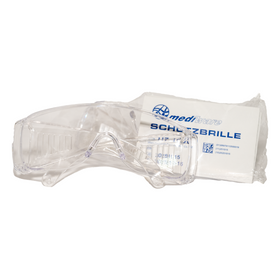 Mediware Schutzbrille aus transparentem Polycarbonat – Packung mit 1 Stück