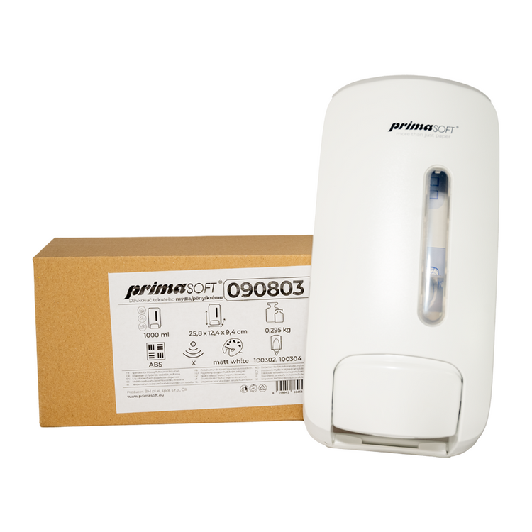 Primasoft Schaumseifenspender für Kartuschen, 1000 ml – Weiß