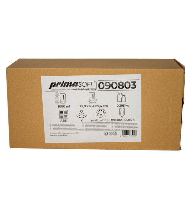 Primasoft Schaumseifenspender für Kartuschen, 1000 ml – Weiß