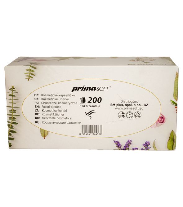 Primasoft Kosmetiktücher im Karton, 2400 Blätter, 2-lagig, Zellstoff