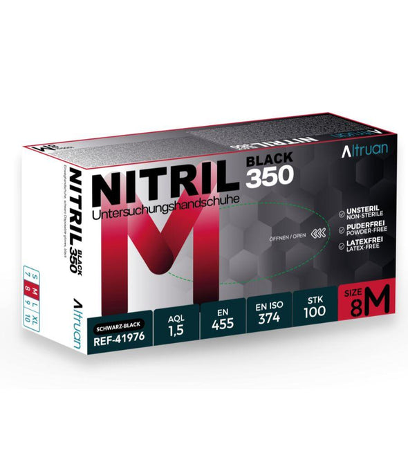 Altruan Nitril 350 Black, Einmalhandschuhe, schwarz