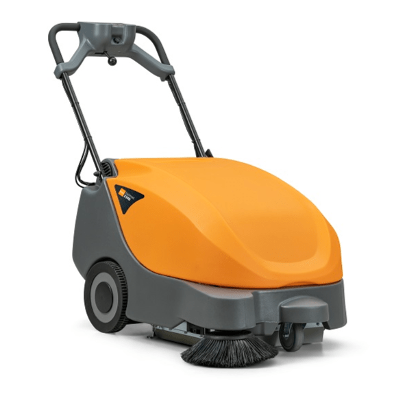 TASKI balimat 2300 RTU, Handgeführte Kehrsaugmaschine für das tägliche Kehrsaugen von mittleren Flächen, inkl. 2 Stück Walzenbürsten, 1 Stück Seitenbesen, 1 Stück Batterien 42.5Ah und Ladegerät | Packung (1 Stück)