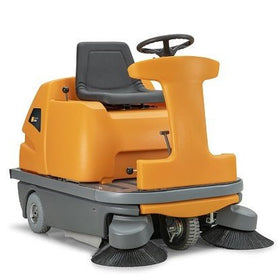 TASKI balimat 6500 RTU, Batteriebetriebene robuste Aufsitz-Kehrsaugmaschine für großen Flächen, inkl. 2 Stück Walzenbürsten, 1 Stück Seitenbesen, 4 Stück Batterien 180 Ah und Ladegerät | Packung (1 Stück)