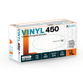Altruan Vinyl 450 Handschuhe, Einmalhandschuhe, transparent - 100 Stück