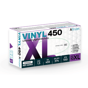Altruan Vinyl 450 Handschuhe, Einmalhandschuhe, transparent - 100 Stück