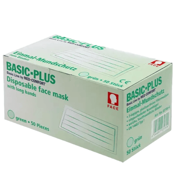 AMPri BASIC-PLUS OP Maske 3-lg. Typ II zum Binden, verschiedene Farben