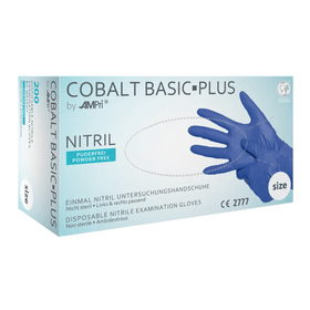 AMPri BASIC-PLUS Nitrilhandschuhe puderfrei, verschiedene Farben | Box (200 Stück)