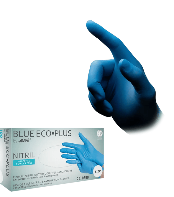 AMPri BLUE ECO-PLUS Nitrilhandschuhe puderfrei, Blau