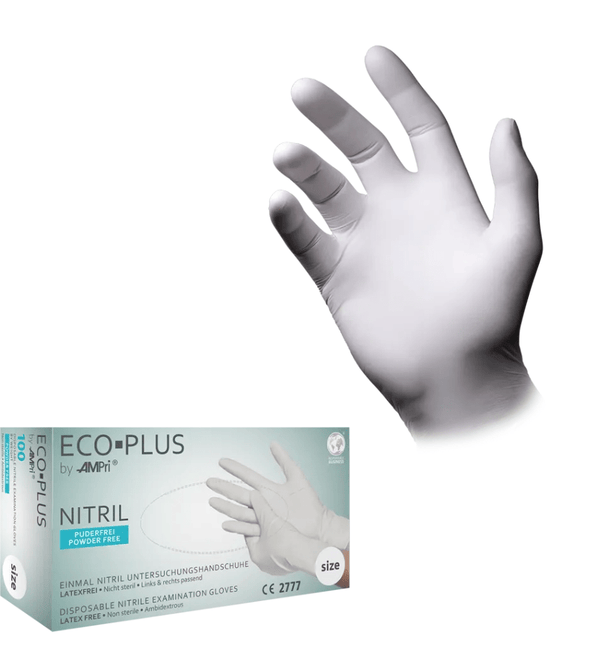 AMPri ECO-PLUS Nitrilhandschuhe puderfrei, Weiß