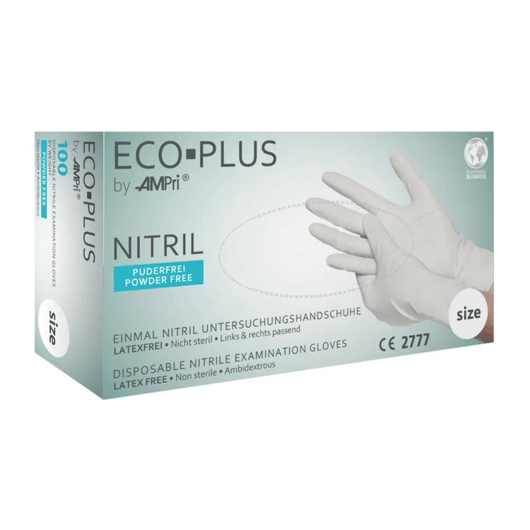 AMPri ECO-PLUS Nitrilhandschuhe puderfrei, Weiß