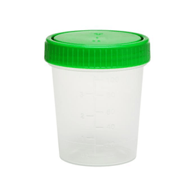 AMPri Urinprobebecher mit Schraubdeckel 100 ml, grün | Packung (400 Stück)