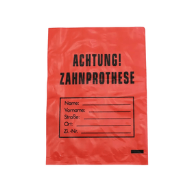 AMPri LDPE Zahnprothesenbeutel rot 17 x 24 cm | Karton (1 Packung)