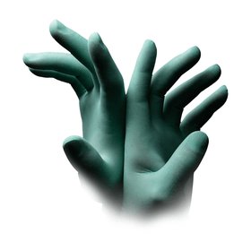 AMPri MED-COMFORT Aloe Latexhandschuhe puderfrei, mintgrün | Box (100 Stück)