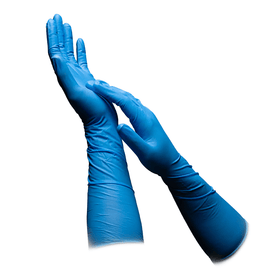 AMPri MED-COMFORT BLUE ULTRA 400 Nitrilhandschuhe extra lang, Blau
