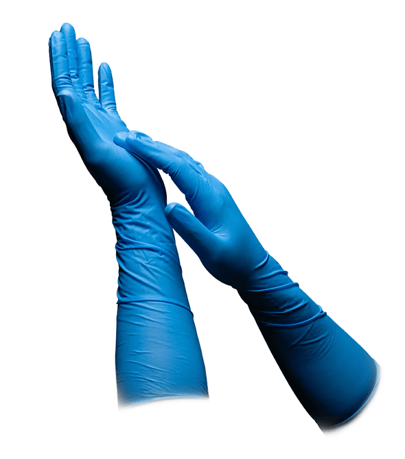 AMPri MED-COMFORT BLUE ULTRA 400 Nitrilhandschuhe extra lang, Blau