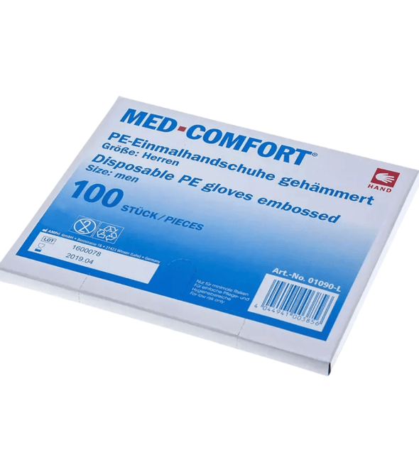 AMPri MED-COMFORT PE-Handschuhe gehämmert, transparent | Box (100 Stück)