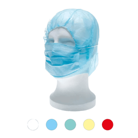 AMPri MED-COMFORT PP Astronautenhaube mit Mundschutz, verschiedene Farben | Beutel (100 Stück)