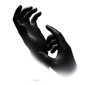 AMPri Nature Gloves BLACK Nitrilhandschuhe Biologisch abbaubar, Schwarz | Box (100 Stück)