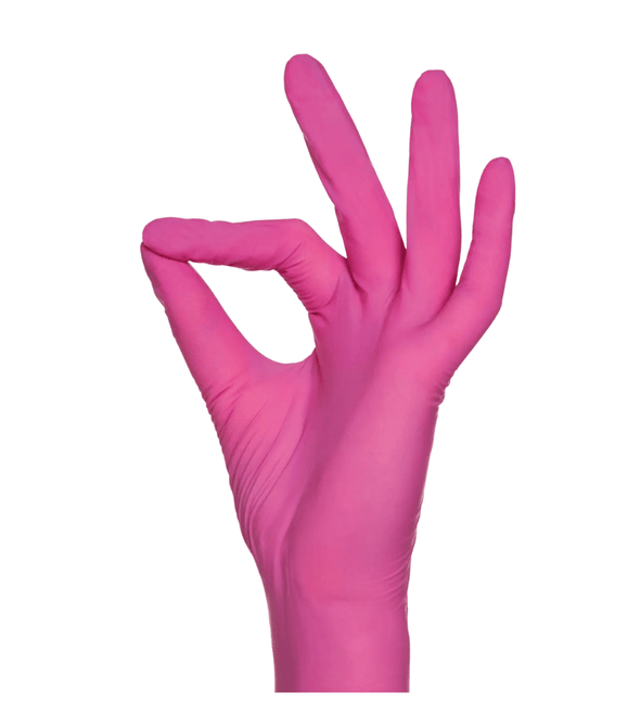 AMPri Nitrilhandschuhe in Pink, puderfrei - 100 Handschuhe