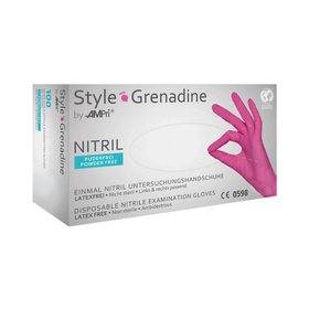 AMPri Nitrilhandschuhe in Pink, puderfrei - 100 Handschuhe