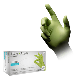AMPri STYLE APPLE Nitrilhandschuhe puderfrei by MED-COMFORT, Apfelgrün