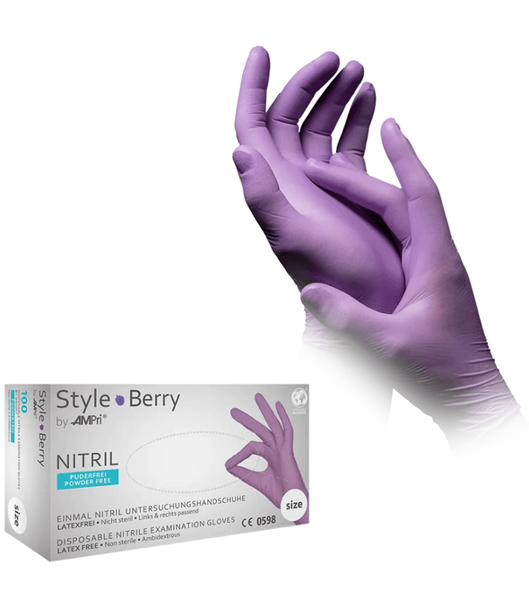 AMPri STYLE BERRY Nitrilhandschuhe puderfrei by MED-COMFORT, Flieder