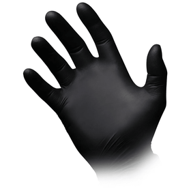 AMPri STYLE BLACK Nitrilhandschuhe puderfrei by MED-COMFORT, Schwarz