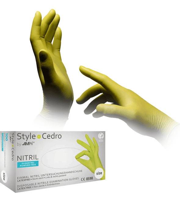 AMPri STYLE CEDRO Nitrilhandschuhe puderfrei by MED-COMFORT, Grün