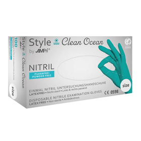 AMPri STYLE CLEAN OCEAN Nitrilhandschuhe puderfrei by MED-COMFORT, Türkis