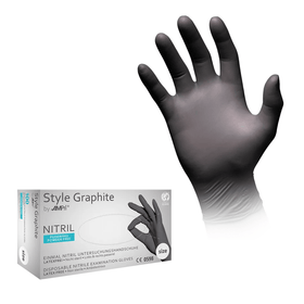 AMPri STYLE GRAPHITE Nitrilhandschuhe puderfrei by MED-COMFORT, Anthrazit