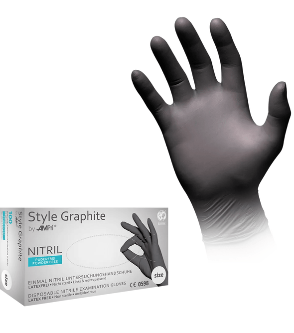 AMPri STYLE GRAPHITE Nitrilhandschuhe puderfrei by MED-COMFORT, Anthrazit