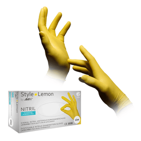 AMPri STYLE LEMON Nitrilhandschuhe puderfrei by MED-COMFORT, Gelb