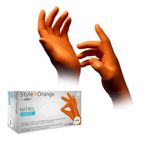 AMPri STYLE ORANGE Nitrilhandschuhe puderfrei by MED-COMFORT, Orange