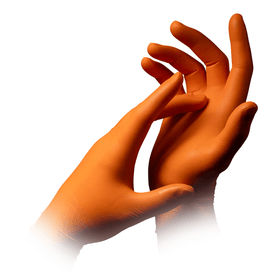 AMPri STYLE ORANGE Nitrilhandschuhe puderfrei by MED-COMFORT, Orange