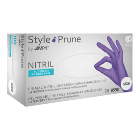 AMPri STYLE PRUNE Nitrilhandschuhe puderfrei by MED-COMFORT, Dunkellila