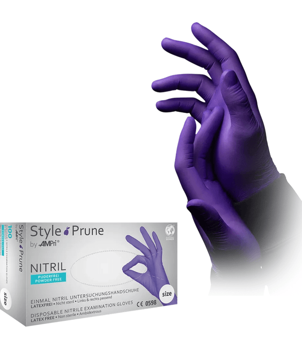 AMPri STYLE PRUNE Nitrilhandschuhe puderfrei by MED-COMFORT, Dunkellila