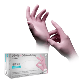 AMPri STYLE STRAWBERRY Nitrilhandschuhe puderfrei by MED-COMFORT, Rosa