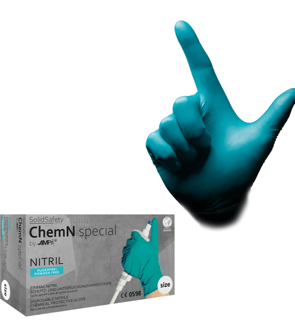AMPri SolidSafety ChemN Special Nitril Chemikalienschutzhandschuhe S - XXL