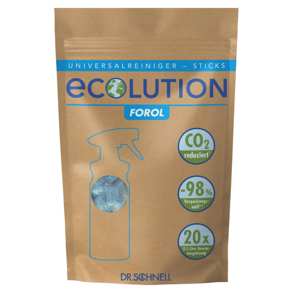 Dr. Schnell ECOLUTION FOROL STICKS, pulverförmiger Universalreiniger in Beuteln  | Beutel (60 g)