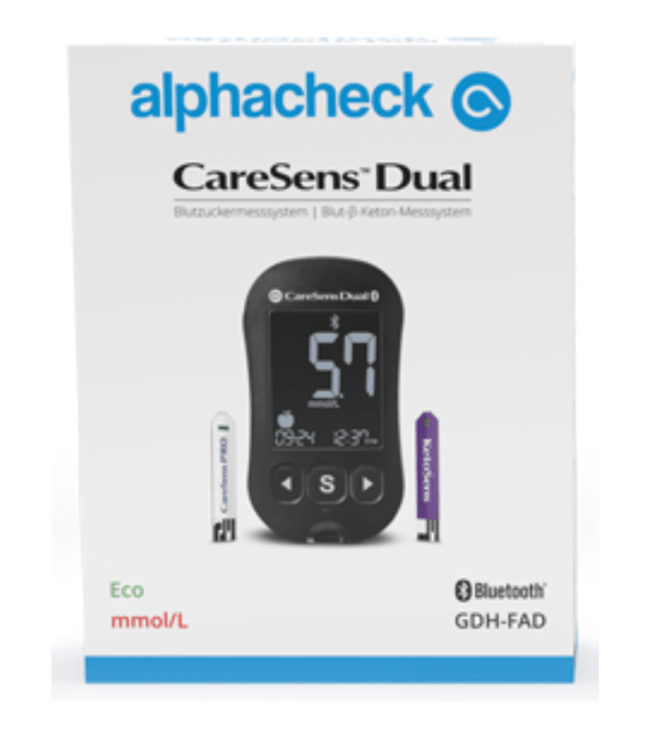 Alphacheck CareSens DUAL Blutzuckermessgerät eco | Packung (1 Stück)