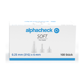 Alphacheck soft Pen-Nadeln, verschiedene Größen, 100 Stück/Packung