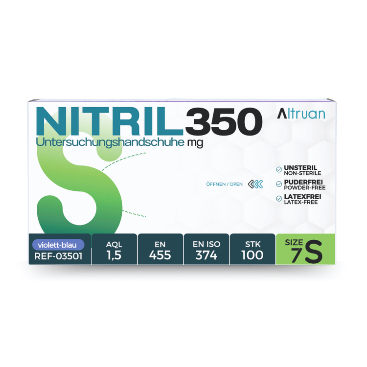 Altruan NITRIL350 Nitril Handschuhe, Einmalhandschuhe, blau - 100 Stück