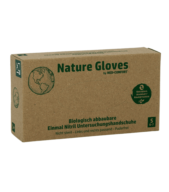 AMPri Nature Gloves Nitrilhandschuhe Biologisch abbaubar, Grün | Box (100 Stück)