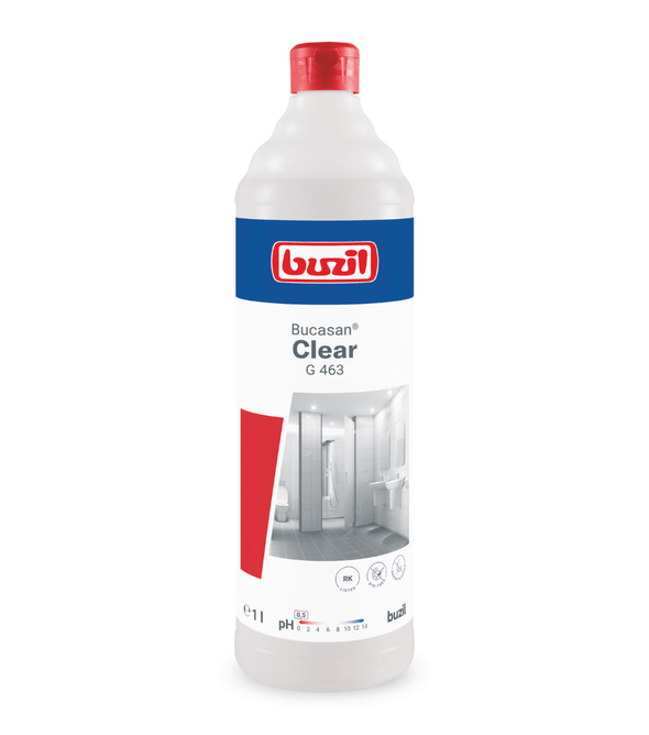 Buzil Bucasan® Clear G 463 Farbstofffreier Sanitärunterhaltsreiniger mit Geruchsblocker
