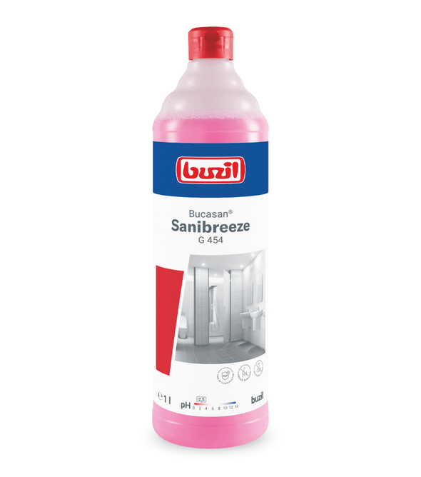 Buzil Bucasan® Sanibreeze G 454 Sanitärunterhaltsreiniger auf Zitronensäurebasis mit Geruchsblocker