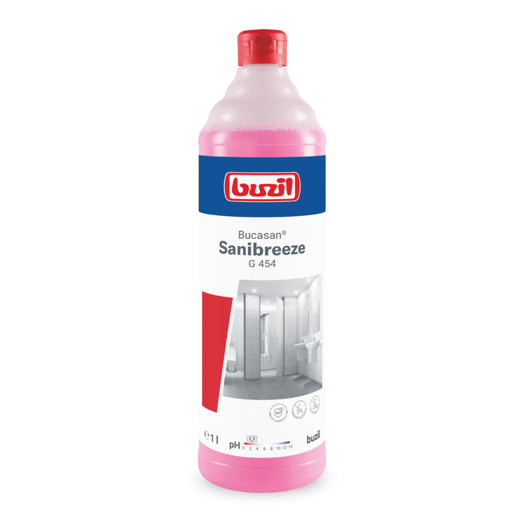 Buzil Bucasan® Sanibreeze G 454 Sanitärunterhaltsreiniger auf Zitronensäurebasis mit Geruchsblocker