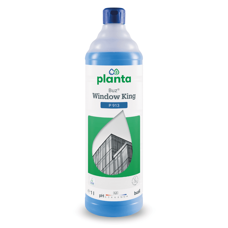 Buzil Buz® Window King P 913 Ökologisches Glas- und Fensterreiniger-Konzentrat | Flasche (1 l)