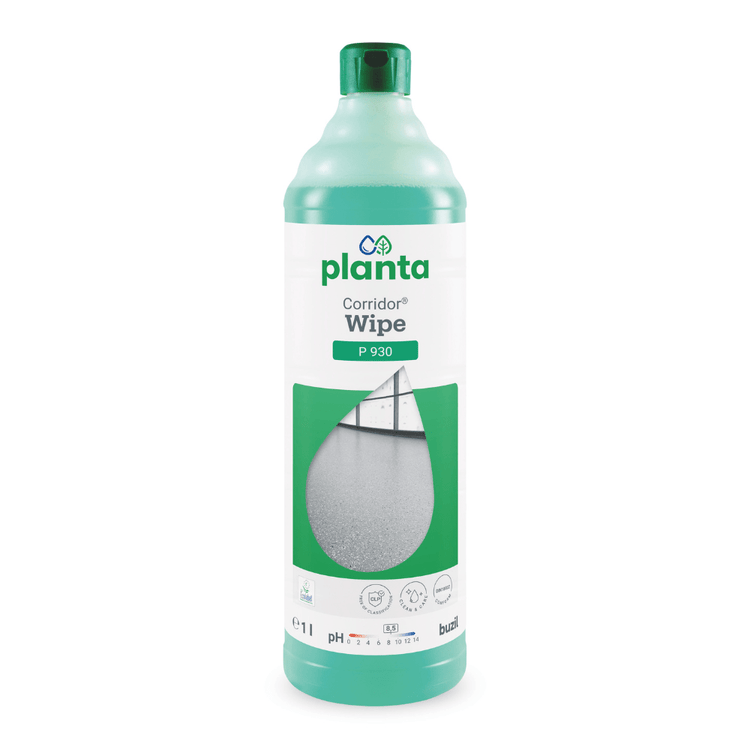 Buzil Corridor® Wipe P 930 Ökologische, polymerbasierte Wischpflege mit Geruchsblocker